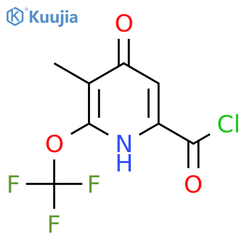 4-Hydroxy-3-methyl-2-(trifluoromethoxy)pyridine-6-carbonyl chloride structure