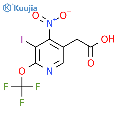 3-Iodo-4-nitro-2-(trifluoromethoxy)pyridine-5-acetic acid structure