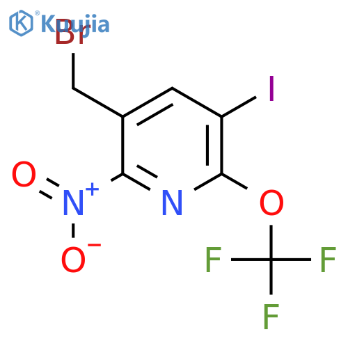 3-(Bromomethyl)-5-iodo-2-nitro-6-(trifluoromethoxy)pyridine structure