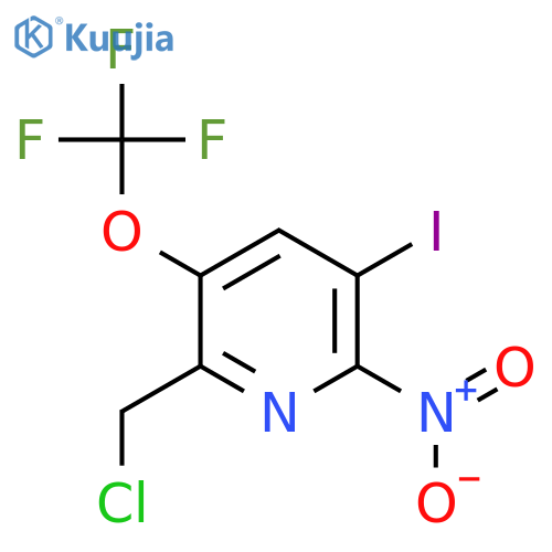 2-(Chloromethyl)-5-iodo-6-nitro-3-(trifluoromethoxy)pyridine structure
