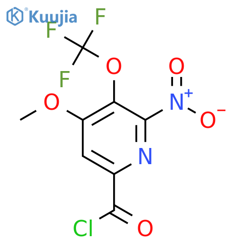 4-Methoxy-2-nitro-3-(trifluoromethoxy)pyridine-6-carbonyl chloride structure