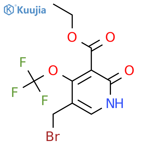 Ethyl 5-(bromomethyl)-2-hydroxy-4-(trifluoromethoxy)pyridine-3-carboxylate structure