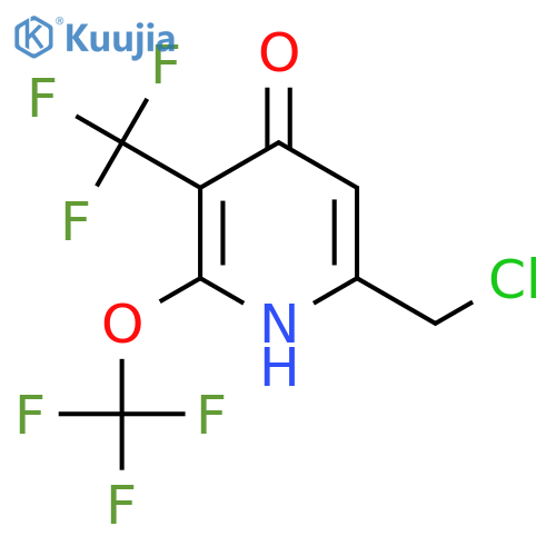6-(Chloromethyl)-4-hydroxy-2-(trifluoromethoxy)-3-(trifluoromethyl)pyridine structure