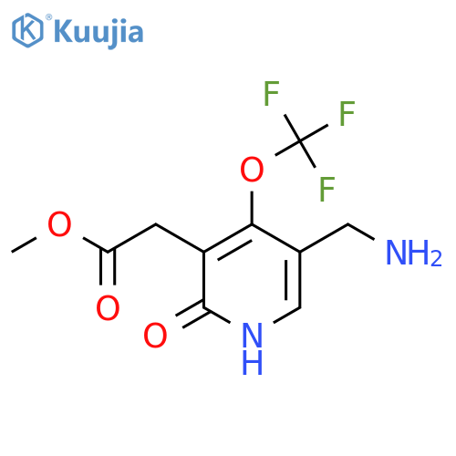 Methyl 5-(aminomethyl)-2-hydroxy-4-(trifluoromethoxy)pyridine-3-acetate structure
