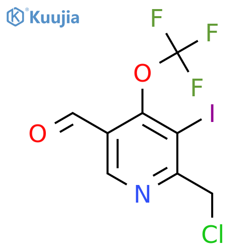 2-(Chloromethyl)-3-iodo-4-(trifluoromethoxy)pyridine-5-carboxaldehyde structure