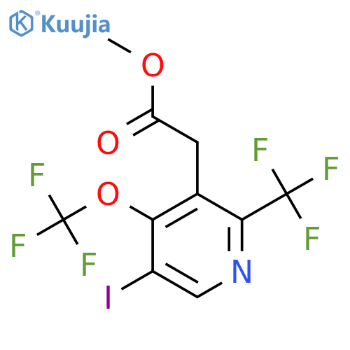 Methyl 5-iodo-4-(trifluoromethoxy)-2-(trifluoromethyl)pyridine-3-acetate structure