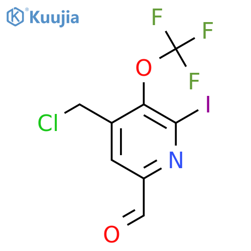 4-(Chloromethyl)-2-iodo-3-(trifluoromethoxy)pyridine-6-carboxaldehyde structure