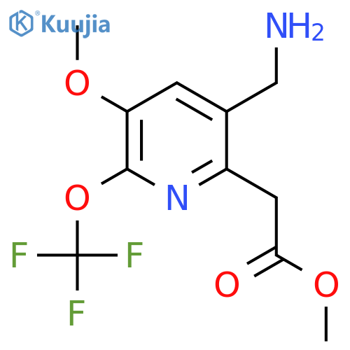 Methyl 3-(aminomethyl)-5-methoxy-6-(trifluoromethoxy)pyridine-2-acetate structure