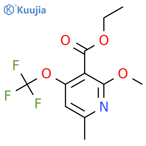 Ethyl 2-methoxy-6-methyl-4-(trifluoromethoxy)pyridine-3-carboxylate structure