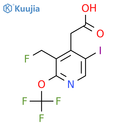 3-(Fluoromethyl)-5-iodo-2-(trifluoromethoxy)pyridine-4-acetic acid structure