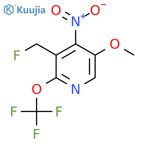 3-(Fluoromethyl)-5-methoxy-4-nitro-2-(trifluoromethoxy)pyridine structure