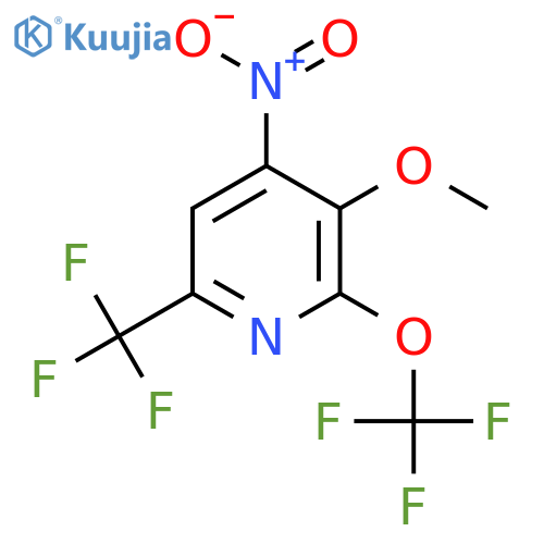 3-Methoxy-4-nitro-2-(trifluoromethoxy)-6-(trifluoromethyl)pyridine structure