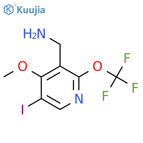 3-(Aminomethyl)-5-iodo-4-methoxy-2-(trifluoromethoxy)pyridine structure