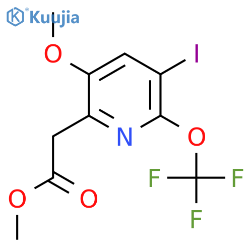 Methyl 3-iodo-5-methoxy-2-(trifluoromethoxy)pyridine-6-acetate structure