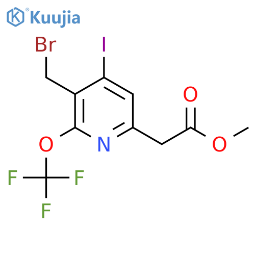 Methyl 3-(bromomethyl)-4-iodo-2-(trifluoromethoxy)pyridine-6-acetate structure
