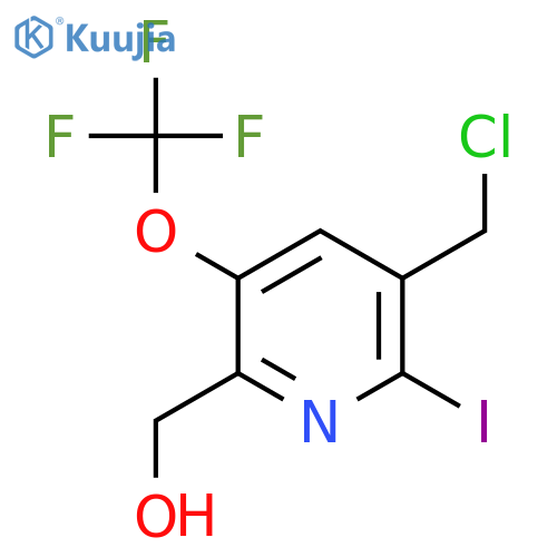 3-(Chloromethyl)-2-iodo-5-(trifluoromethoxy)pyridine-6-methanol structure