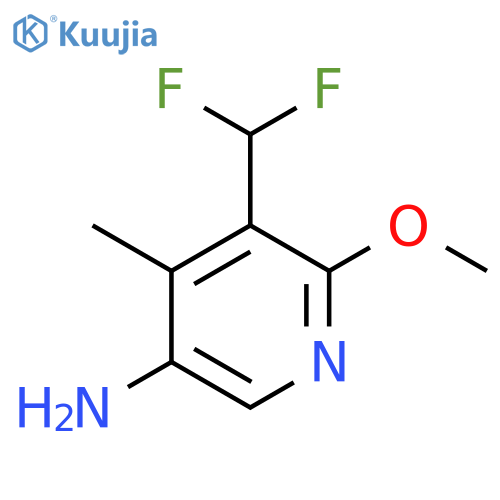 5-Amino-3-(difluoromethyl)-2-methoxy-4-methylpyridine structure