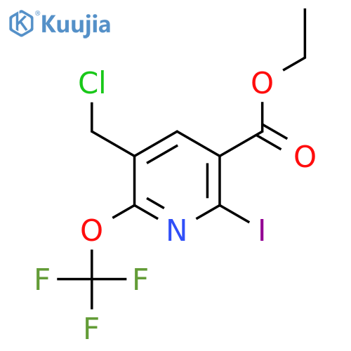 Ethyl 3-(chloromethyl)-6-iodo-2-(trifluoromethoxy)pyridine-5-carboxylate structure