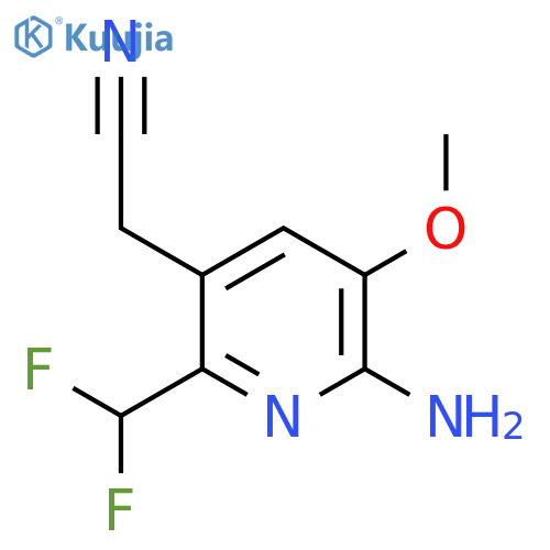 2-Amino-6-(difluoromethyl)-3-methoxypyridine-5-acetonitrile structure
