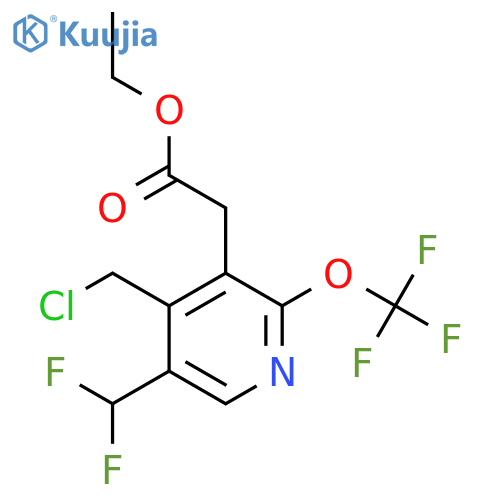 Ethyl 4-(chloromethyl)-5-(difluoromethyl)-2-(trifluoromethoxy)pyridine-3-acetate structure