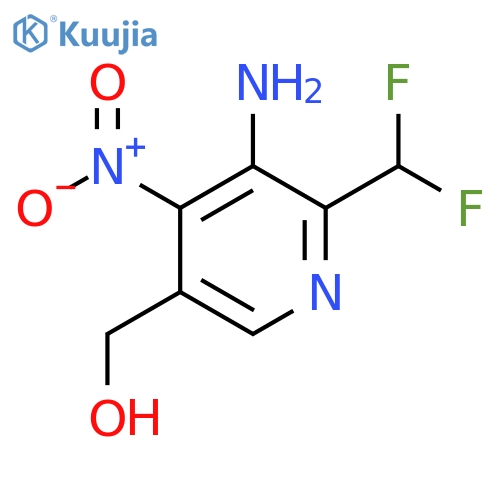 3-Amino-2-(difluoromethyl)-4-nitropyridine-5-methanol structure