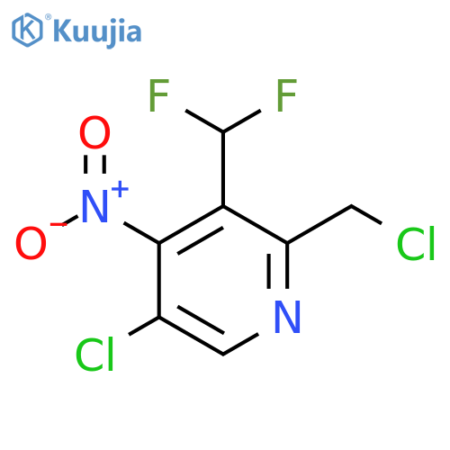 5-Chloro-2-(chloromethyl)-3-(difluoromethyl)-4-nitropyridine structure