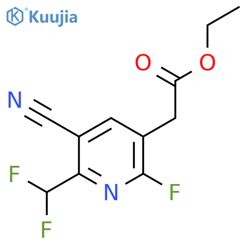 Ethyl 3-cyano-2-(difluoromethyl)-6-fluoropyridine-5-acetate structure