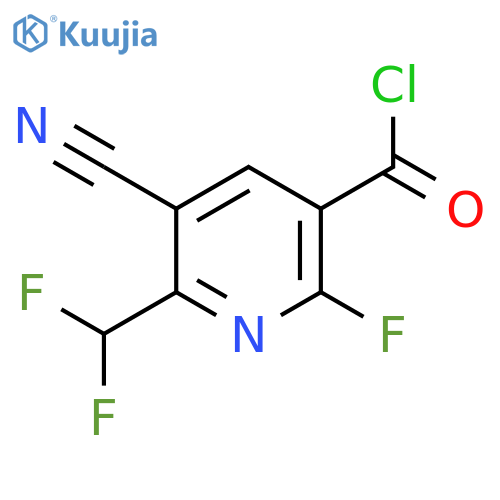 3-Cyano-2-(difluoromethyl)-6-fluoropyridine-5-carbonyl chloride structure