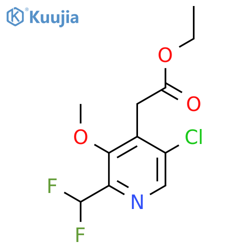 Ethyl 5-chloro-2-(difluoromethyl)-3-methoxypyridine-4-acetate structure