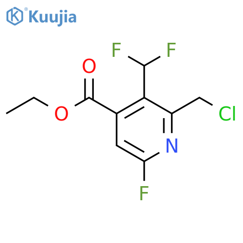 Ethyl 2-(chloromethyl)-3-(difluoromethyl)-6-fluoropyridine-4-carboxylate structure