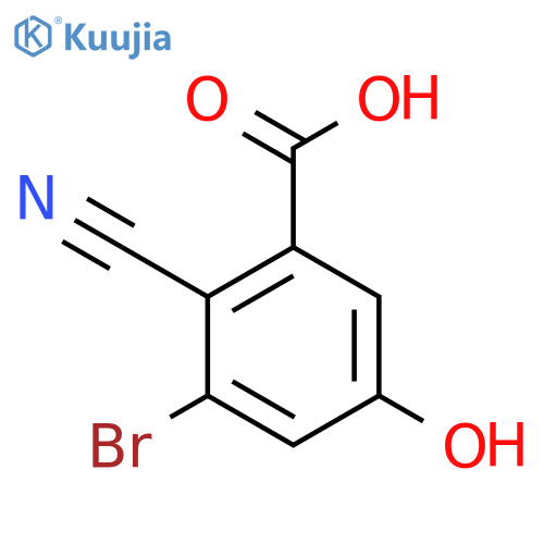 3-Bromo-2-cyano-5-hydroxybenzoic acid structure
