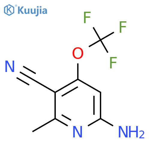6-Amino-3-cyano-2-methyl-4-(trifluoromethoxy)pyridine structure