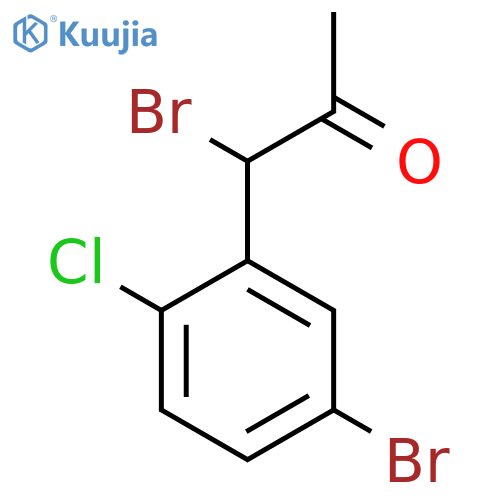 1-Bromo-1-(5-bromo-2-chlorophenyl)propan-2-one structure