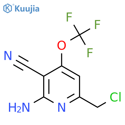 2-Amino-6-(chloromethyl)-3-cyano-4-(trifluoromethoxy)pyridine structure