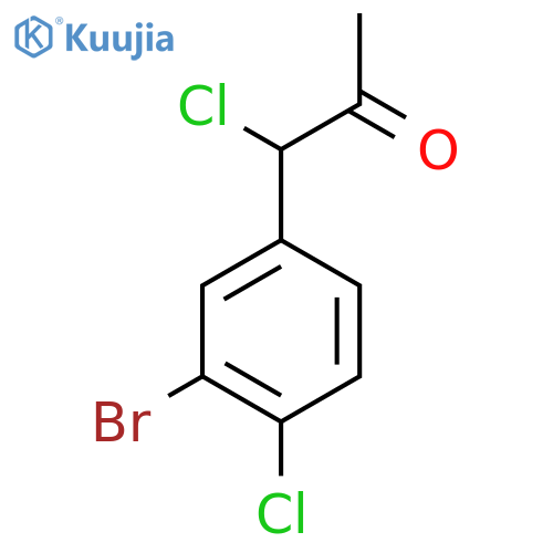 1-(3-Bromo-4-chlorophenyl)-1-chloropropan-2-one structure