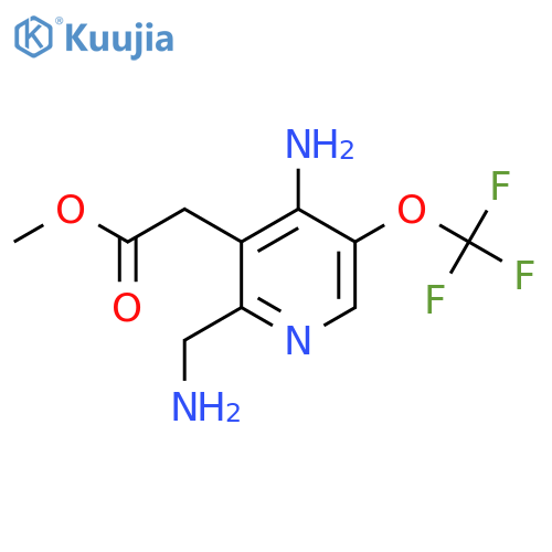 Methyl 4-amino-2-(aminomethyl)-5-(trifluoromethoxy)pyridine-3-acetate structure