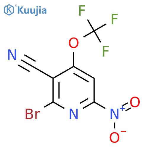 2-Bromo-3-cyano-6-nitro-4-(trifluoromethoxy)pyridine structure