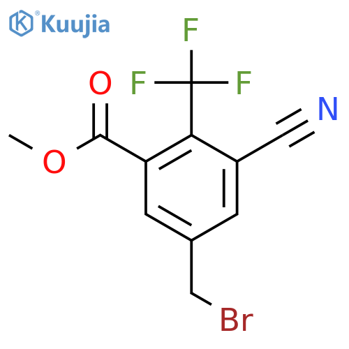 Methyl 5-bromomethyl-3-cyano-2-(trifluoromethyl)benzoate structure