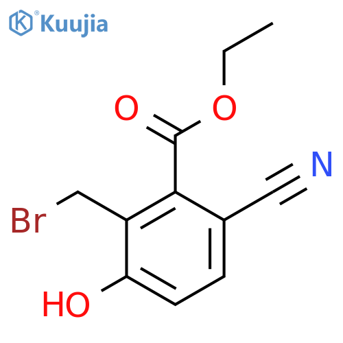 Ethyl 2-bromomethyl-6-cyano-3-hydroxybenzoate structure