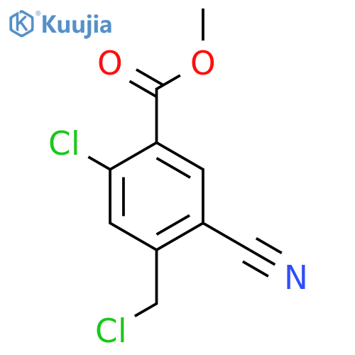 Methyl 2-chloro-4-chloromethyl-5-cyanobenzoate structure