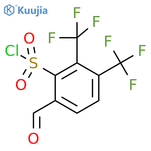 2,3-Bis(trifluoromethyl)-6-formylbenzenesulfonyl chloride structure