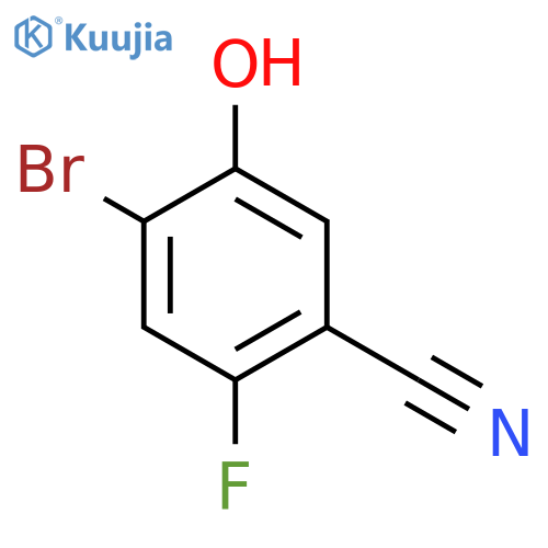4-Bromo-2-fluoro-5-hydroxybenzonitrile structure