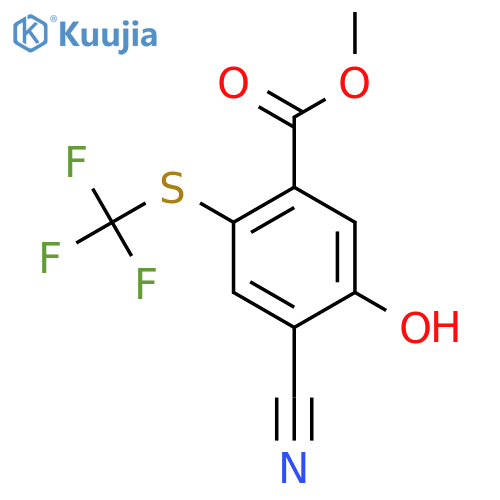 Methyl 4-cyano-5-hydroxy-2-(trifluoromethylthio)benzoate structure