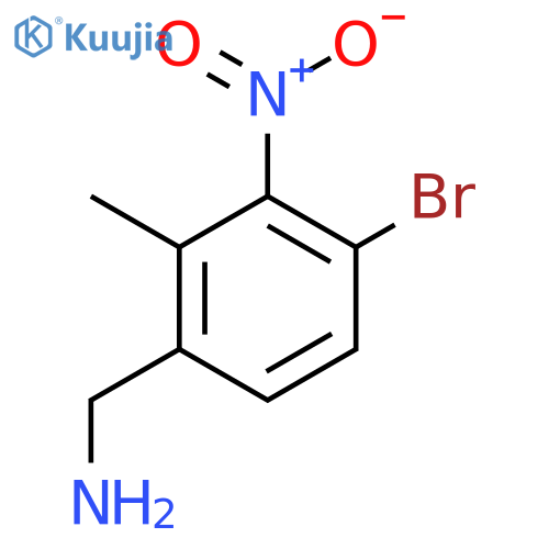 4-Bromo-2-methyl-3-nitrobenzylamine structure