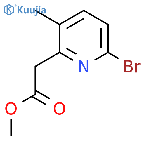 Methyl 6-bromo-3-methylpyridine-2-acetate structure