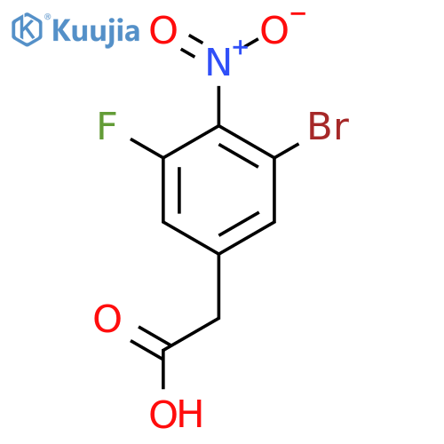 3-Bromo-5-fluoro-4-nitrophenylacetic acid structure