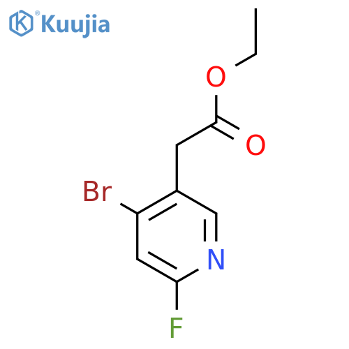 Ethyl 4-bromo-2-fluoropyridine-5-acetate structure