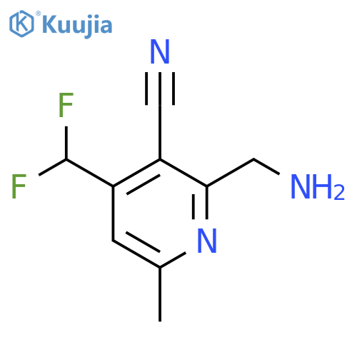 2-(Aminomethyl)-3-cyano-4-(difluoromethyl)-6-methylpyridine structure