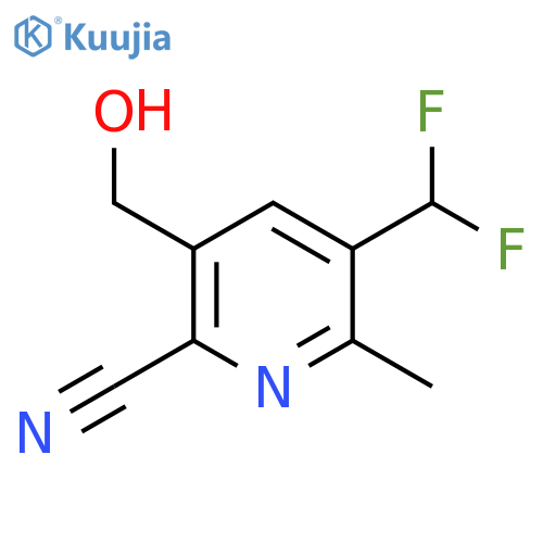 2-Cyano-5-(difluoromethyl)-6-methylpyridine-3-methanol structure