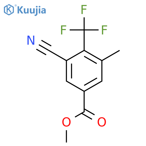 Methyl 3-cyano-5-methyl-4-(trifluoromethyl)benzoate structure